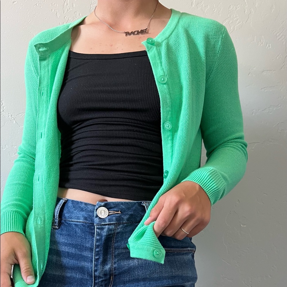 Green Cardigan